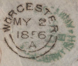 142820 1856 MAIL CRIMEAN WAR TO WORCESTER DIE 2 1D PL.26 (SG29) X 3.