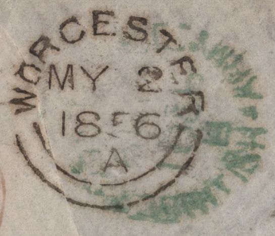 142820 1856 MAIL CRIMEAN WAR TO WORCESTER DIE 2 1D PL.26 (SG29) X 3.