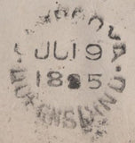 142826  1885 MOURNING ENVELOPE DUBLIN TO QUEENSLAND, AUSTRALIA 6D DULL GREEN (SG194).