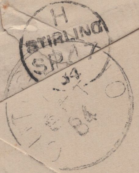 142835 1884 MAIL  DOUNE, PERTHSHIRE TO CUTIGLIANO, ITALY 2½D LILAC (SG190) .