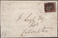 142840 1850 1D ARCHER PL.100 (SG16b)(QG)  EXPERIMENTAL PERFORATION ON COVER EXETER, DEVON TO CULLOMPTON