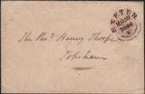 142877 1842 1d PINK ENVELOPE USED LOCALLY EXETER TO TOPSHAM CANCELLED 'EXETER' WESSEX TYPE DATE STAMP MR 28 1842.