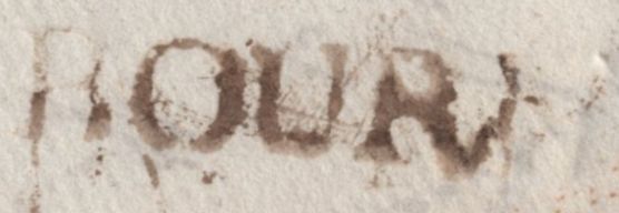 142891 1783 MAIL BOURN, LINCS TO LINCOLN MANUSCRIPT 'By Stamford' WITH 'BOURN' HANDSTAMP UNRECORDED COUNTY CATALOGUE.