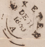 142898 1840 UNIFORM FOURPENNY POST EXETER TO LONDON.