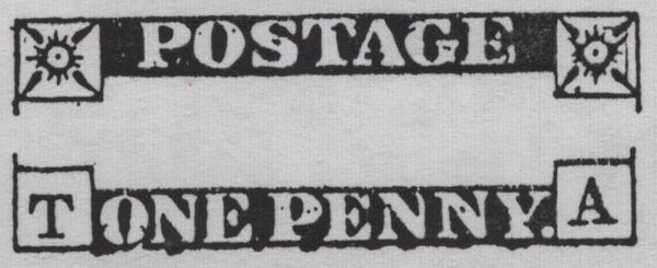 142922 1840 1D BLACK PL.TEN (SG2)(TA) MAJOR RE-ENTRY (SPEC AS66a/AS66h)  FINE TO VERY FINE USED WITH RED MALTESE CROSS.