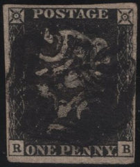 142930 1840 1D BLACK PL.4 (SG2)(RB) GOOD USED.