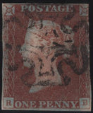 142932 1840 HORIZONTAL PAIR 1D BLACK PL.2 (SG2)(RA-RB) FINE USED.