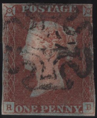 142932 1840 HORIZONTAL PAIR 1D BLACK PL.2 (SG2)(RA-RB) FINE USED.