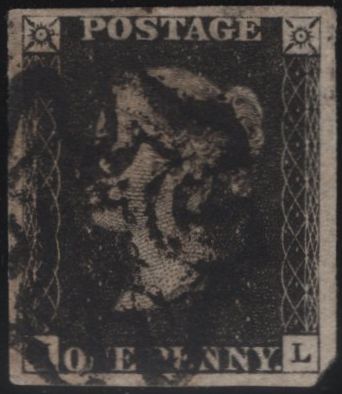 142938 1840 1D BLACK (SG2) GOOD USED.
