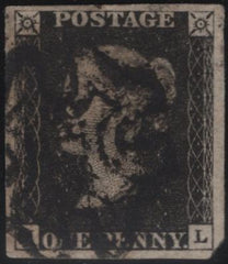 142938 1840 1D BLACK (SG2) GOOD USED.