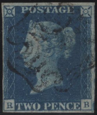 142948 1840 2D BLUE PL.2 (SG5)(RB) GOOD USED.