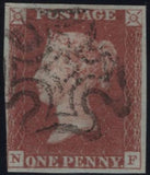 142950 1840-1841 MATCHED TRIO ID BLACK PL.8 (SG2) AND 1D RED (SG7) STATES 1 (AS51) AND STATE 2 (AS55) LETTERED NF.