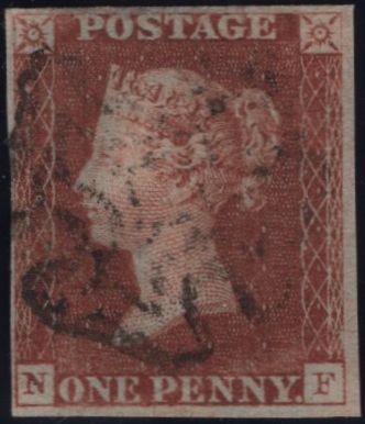 142950 1840-1841 MATCHED TRIO ID BLACK PL.8 (SG2) AND 1D RED (SG7) STATES 1 (AS51) AND STATE 2 (AS55) LETTERED NF.