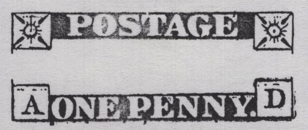 142964 1840-1841 MATCHED PAIR 1D BLACK PL.2 (SG2) AND 1D RED (SG7) LETTERED AD, BOTH 'FINE RE-ENTRY' (SPEC AS14a/AS17a).