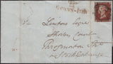 142979 1846 MAIL USED IN LONDON 1D PL.62 (SG8)(TK RE-ENTRY SPEC BS51a) FINE USED.