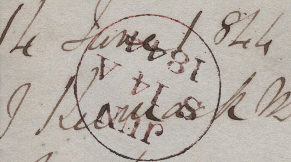 142980 1844 MAIL USED LOCALLY IN EDINBURGH 1D PL.36 (SG8) EDINBURGH MALTESE CROSS (SPEC B1tk).