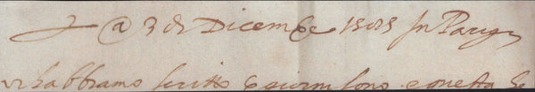 142985 1585 MAIL PARIS TO 'Barto Corsini in Londro'