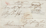 142992 1836 FREE FRANK ABUSE KINGSTON, SURREY TO SCOTLAND WITH 'T.P/Kingfton' HANDSTAMP IN BLACK.