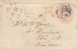 142995 1943 1D PINK ENVELOPE FORDINGBRIDGE, HANTS TO ETON COLLEGE WITH RED INSPECTORS MARK.