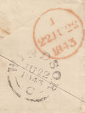142995 1943 1D PINK ENVELOPE FORDINGBRIDGE, HANTS TO ETON COLLEGE WITH RED INSPECTORS MARK.