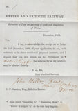 143001 1856 'EXETER AND EXMOUTH RAILWAY' PRINTED LETTER OTTERY ST MARY, DEVON TO EXETER 1D (SG29)(DJ).