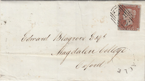 143020 1844 MAIL ACLE, NORWICH TO MAGDALEN COLLEGE, OXFORD 1D (SG8) FINE '576' NUMERAL OF ACLE AND 'ACLE' UDC (NK4).