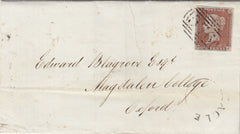143020 1844 MAIL ACLE, NORWICH TO MAGDALEN COLLEGE, OXFORD 1D (SG8) FINE '576' NUMERAL OF ACLE AND 'ACLE' UDC (NK4).