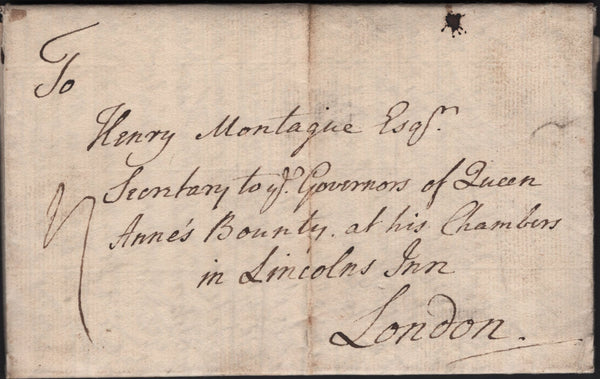 143022 1850 MAIL MONTROSE TO LONDON 1D (SG8) MANUSCRIPT 'Missent to Kings Lane'.