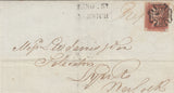 143029 1841 MAIL NORWICH TO KINGS LYNN 1D (SG8) 'KING ST/NORWICH' RECEIVER'S HANDSTAMP (NK324D).