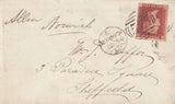 143030 1859 MAIL NORWICH TO SHEFFIELD 1D (SG40) 'MAGDALEN STREET' CIRCULAR HANDSTAMP.