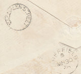 143030 1859 MAIL NORWICH TO SHEFFIELD 1D (SG40) 'MAGDALEN STREET' CIRCULAR HANDSTAMP.