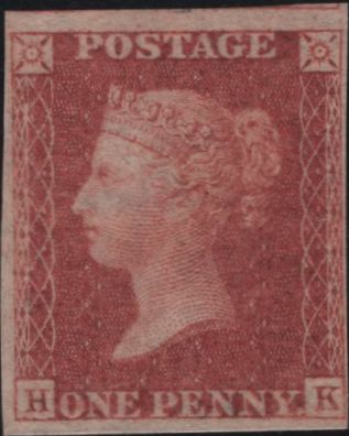 143036 1857 DIE 2 1D PLATE 59 IMPERFORATE IMPRIMATUR (HK).
