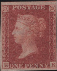 143036 1857 DIE 2 1D PLATE 59 IMPERFORATE IMPRIMATUR (HK).