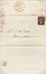 143050 1840 PRINTED MATTER RELIGIOUS SERVICES BRISTOL TO WELLINGTON, SOMERSET 1D BLACK PL.7 (SG2)(AC).