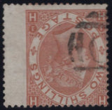 143065 1880 2s BROWN WATERMARK INVERTED (SG121Wi) VERY FINE USED.