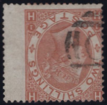 143065 1880 2s BROWN WATERMARK INVERTED (SG121Wi) VERY FINE USED.