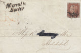 143069 1843 MAIL BIRMINGHAM TO REDDITCH 1d (SG8) MISSORTED FINE STRIKE 'Missent to/Exeter' HAND STAMP.
