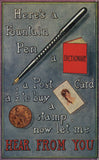 143072 CIRCA 1918 POSTCARD BISBROOKE, RUTLAND TO STREATHAM KGV ½d X 2 'BISBROOKE/UPPINGHAM' RUBBER DATE STAMP.