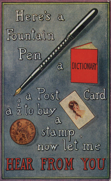 143072 CIRCA 1918 POSTCARD BISBROOKE, RUTLAND TO STREATHAM KGV ½d X 2 'BISBROOKE/UPPINGHAM' RUBBER DATE STAMP.