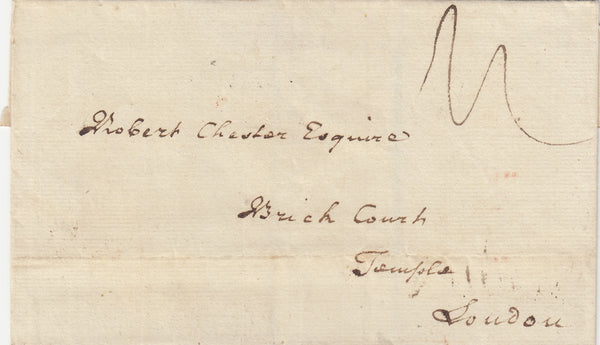 143127 1775 MAIL SHREWSBURY TO LONDON WITH 'SHREWS/BURY' TWO LINE HANDSTAMP (SH604).
