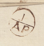 143127 1775 MAIL SHREWSBURY TO LONDON WITH 'SHREWS/BURY' TWO LINE HANDSTAMP (SH604).