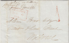 143128  1840 MAIL GALASHIELS TO MELROSE UNIFORM PENNY POST '1' HANDSTAMP OF GALASHIELS.