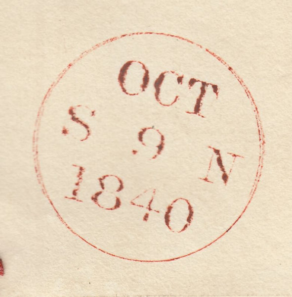 143130 1840 UNPAID MAIL AUCHTERARDER TO EDINBURGH WITH '2' UNIFORM PENNY POST CHARGEMARK IN BLACK.