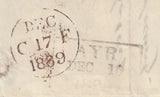 143133 1839 UNIFORM FOURPENNY POST AYR, SCOTLAND TO EDINBURGH WITH MANUSCRIPT '4' CHARGEMARK.