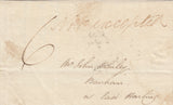 143138 1836 MAIL WYMONDHAM TO EAST HARLING 'WYMONDHAM' UDC (NK490) AND MANUSCRIPT 'Not accepted'.