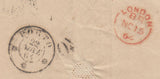 143151 1864 MAIL MANCHESTER TO OPORTO,  6d LILAC (SG85) 'MANCHESTER/498' SPOON TYPE D5a(RA93).