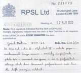 143160 1857 DIE 2 1D PL.46 (SG40) FRAUDULENT ATTEMPT TO CREATE 'VARIETY IMPERFORATE'.