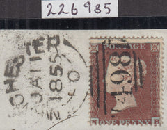 143161 1854 DIE 1 1D PL.195 (SG17)(NB) VERY FINE 'PLUM' SHADE (SPEC C1(4).