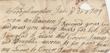 143169 1749 PRIVATELY CARRIED LETTER  WOODPLUMPTON, NEAR PRESTON, LANCS TO LIVERPOOL.