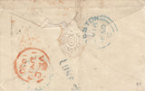 143182 1850 MAIL PRESTON, LANCS TO SOUTHAMPTON 1d PL.99 (SG8) 'LUNE ST' RECEIVERS HANDSTAMP OF PRESTON.
